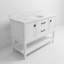 Meuble-lavabo simple autoportant de 122 cm (48 po) avec comptoir en pierre reconstituée, peint à la main, entièrement assemblé, certifié EPA