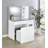 Flora 2-Drawer Vanity Set With LED Mirror High Gloss-1702819123