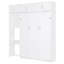 Lit double blanc avec espace de travail intégré et tablettes latérales pour les petites chambres d'amis