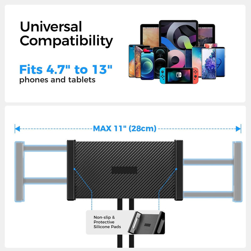 Universal iPad Wall Mount Holder – 360° Adjustable Tablet Wall Mount