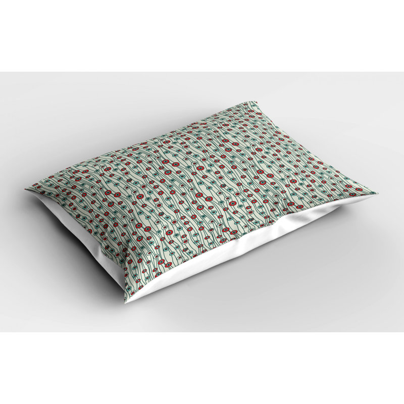 Funky Polyester Floral Sham Set, Twin