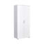 Armoire moderne blanche avec nombreuses tablettes, 31,5 po x 73,6 po x 18,5 po | 100% panneau de particules enduit de mélamine, épaisseur: 0,6 pouce | Conception murale, solution de rangement élégante et fonctionnelle pour toute chambre à coucher-1329823958