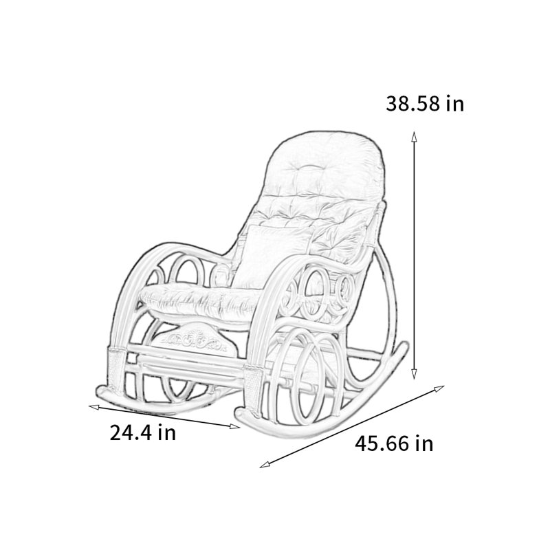 Élégant fauteuil en rotin