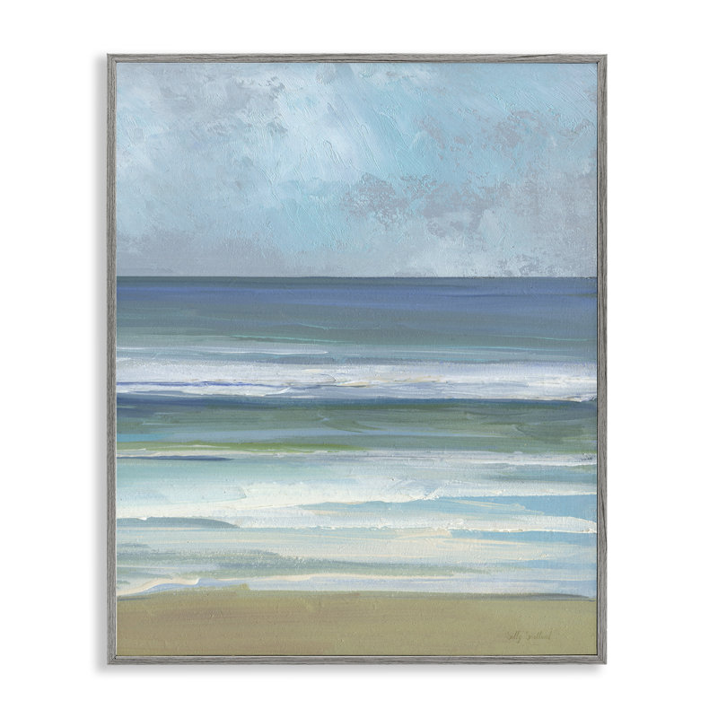 Giclée encadrée, "Calming Blue Waves", conception par Sally Swatland, Estampe numérique Farmhouse, H 14 po x l 11 po