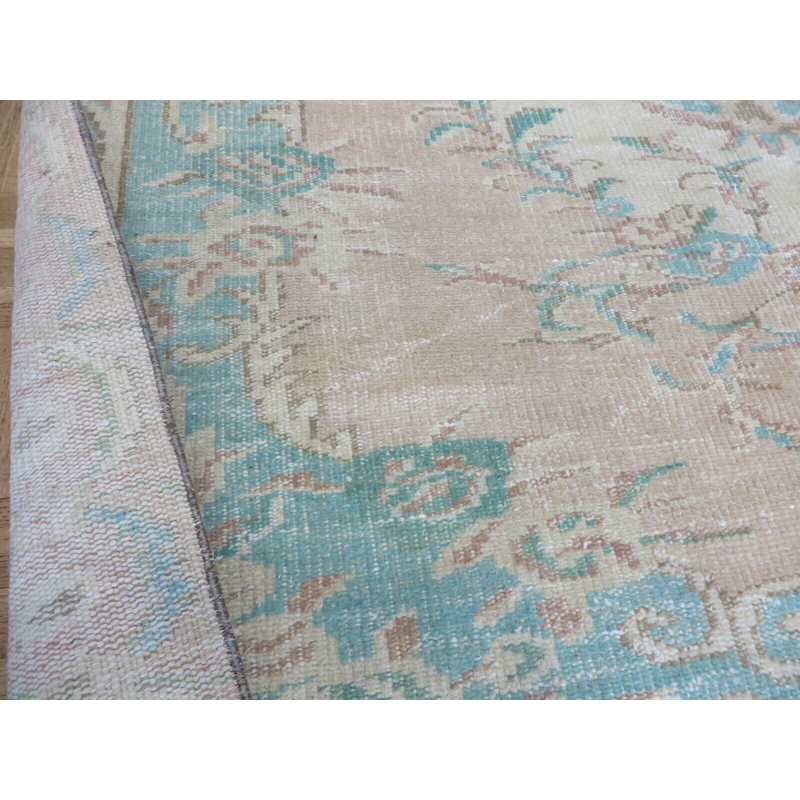 Tapis oriental turc Oushak noué à la main 6 pi x 9 pi 4 po B56A4E9ECA544B6E87D68F673C3FA2BE