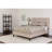 Aluino Panel Tufted Platform Bed and Memory Foam Pocket Spring Mattress-727385610-727385609