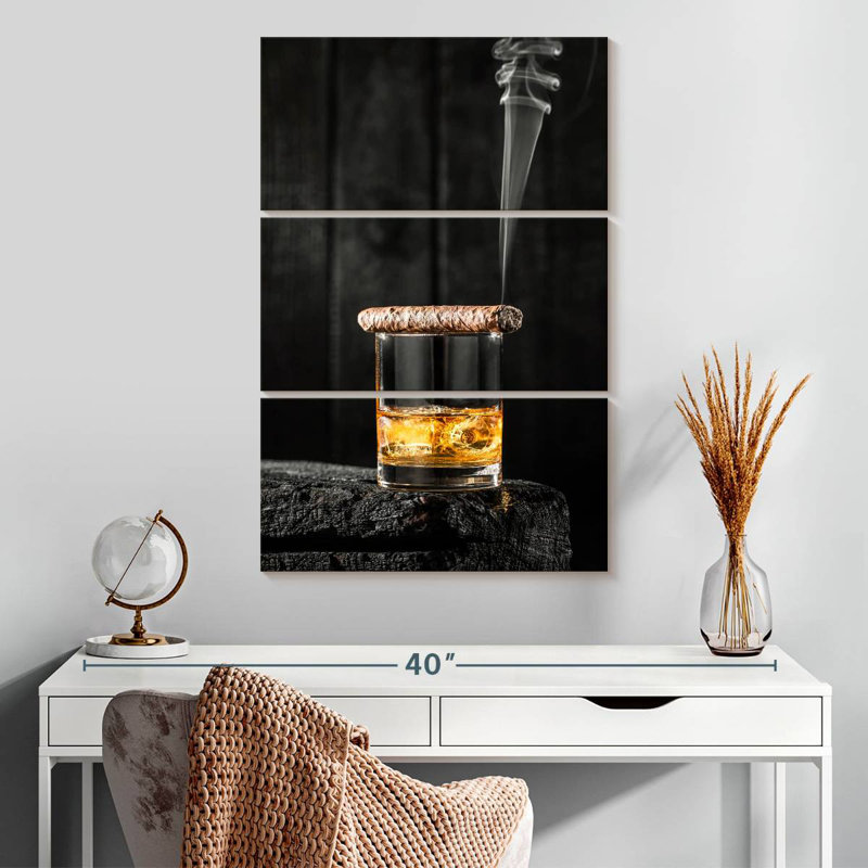 Yarlin Cigar And Whiskey Drink, 32" H x 20" W
