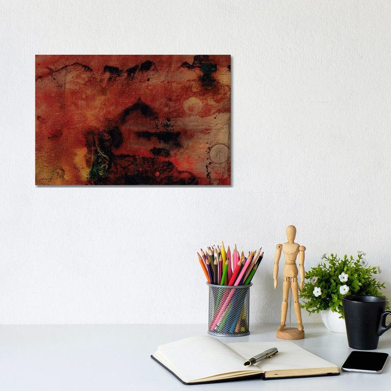 «Mystical Abstraction IV» par Kathy Morton Stanion - peinture sur toile tendue, H 8 po x l 12 po x P 0,75 po