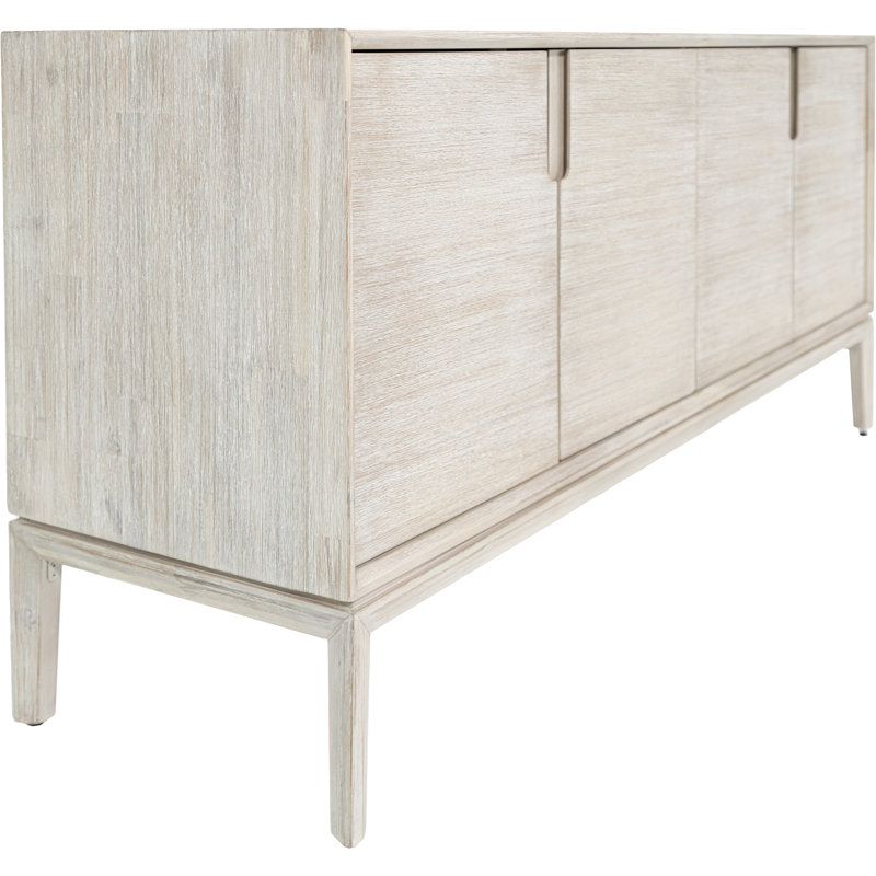 Takierra 160cm Solid Wood Sideboard, White Sand