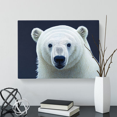 Engaging Polar Bear - Wrapped Canvas