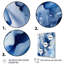 «Abstract Classic Blue Waves V - Fractals», reproduction sur toile encadrée-387782912-443617048