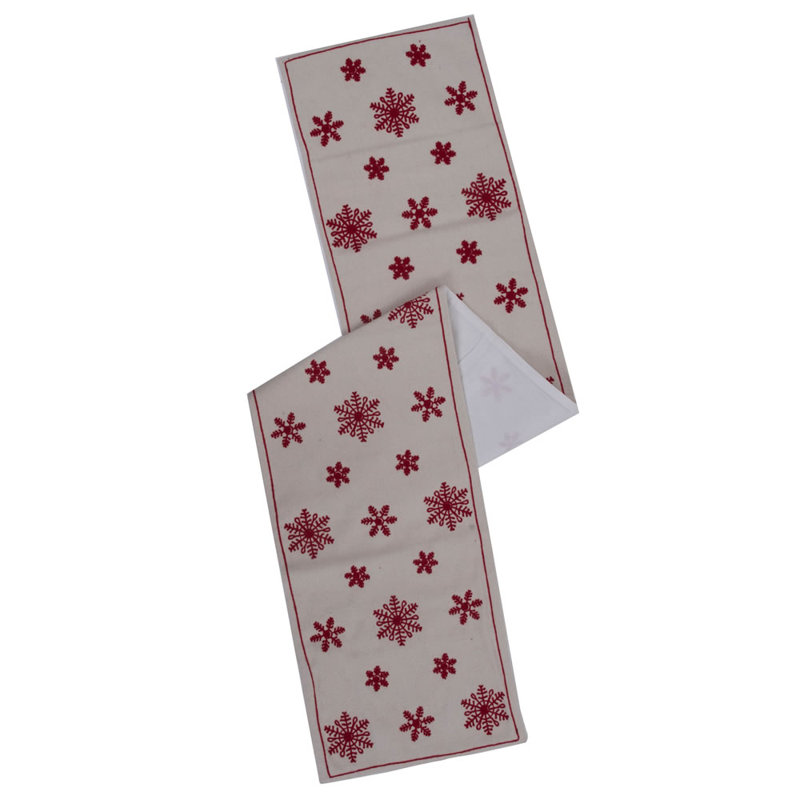 Alysa Geometric 100% Cotton Christmas Table Runner