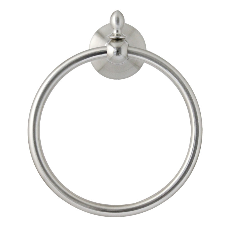 Anneau à serviette Reine et crochet à peignoir, Nickel satiné