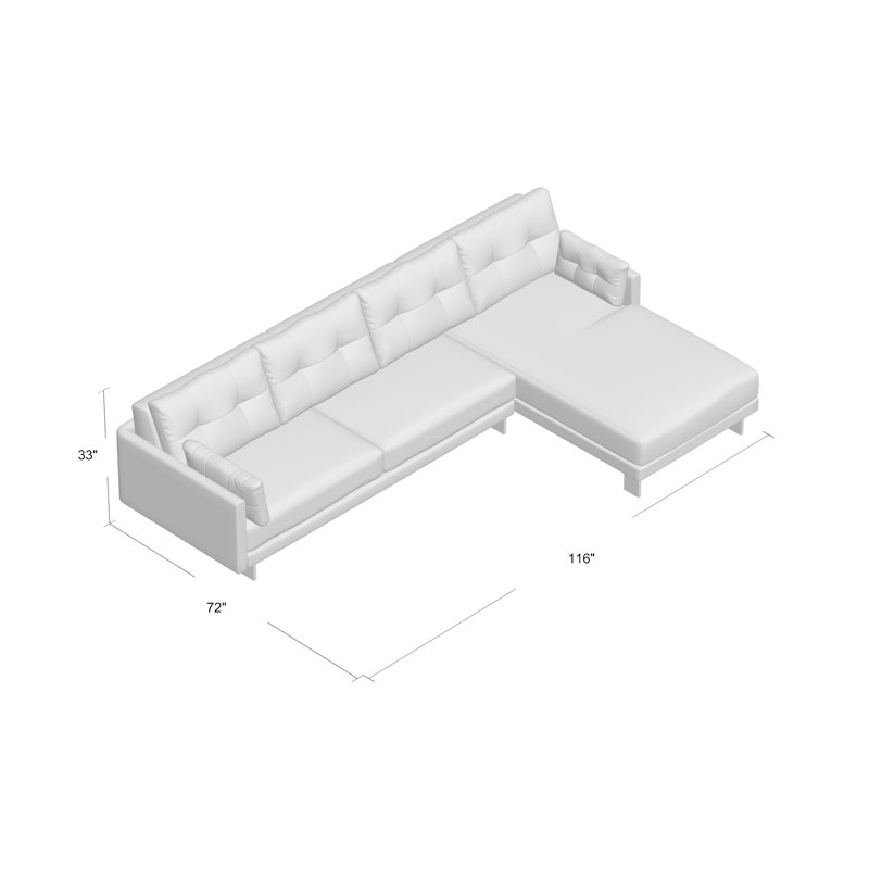 LAF Malibu Sectional, Charcoal Rayon/Viscoce, Left Hand Facing