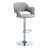 Crick Bar Stool, Swivel, Bar Height, Adjustable, Metal, Fabric, Grey, Chrome, Contemporary, Modern