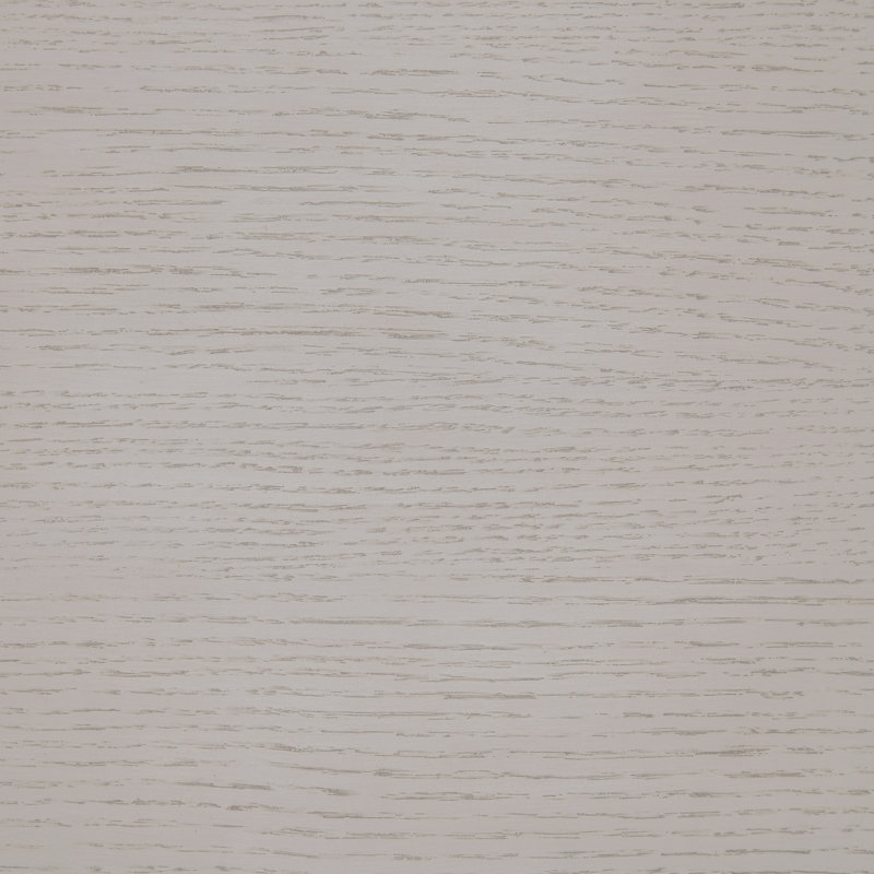 Élégant banc en bois blanc patiné avec revêtement en polyester texturé gris, parfait pour les vestibules et les salons