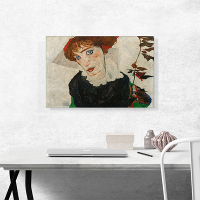 «Portrait of Wally Neuickel» par Egon Schiele, reproduction d'art sur toile tendue
