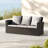 Three Person Wicker Patio Sofa With Cushions