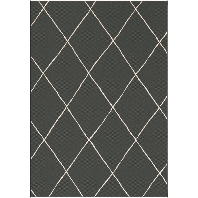 Geometric Indoor / Outdoor Area Rug, Rectangle 163cm x 213cm