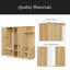 Armoire 4 portes avec tablettes, tiroirs et miroir pleine grandeur-960955633
