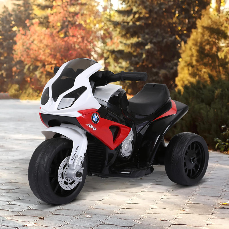 Kjeld Zoomie Electric Motorbike for Kids 6V BMW S1000RR Licensed 3 Wheel, Red