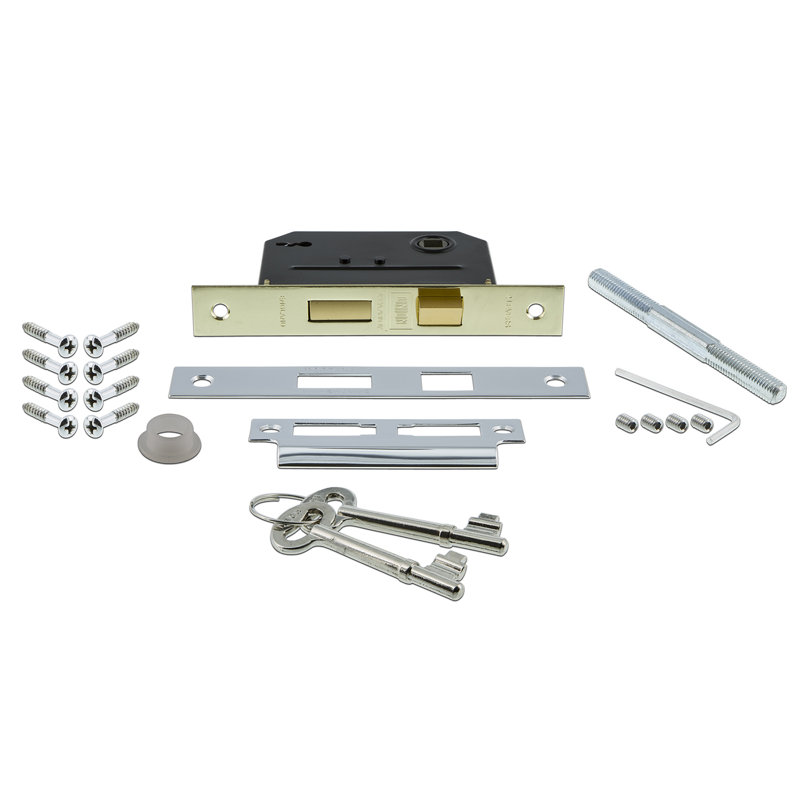 New York Waldorf Interior Mortise Door Knob, Bright Chrome