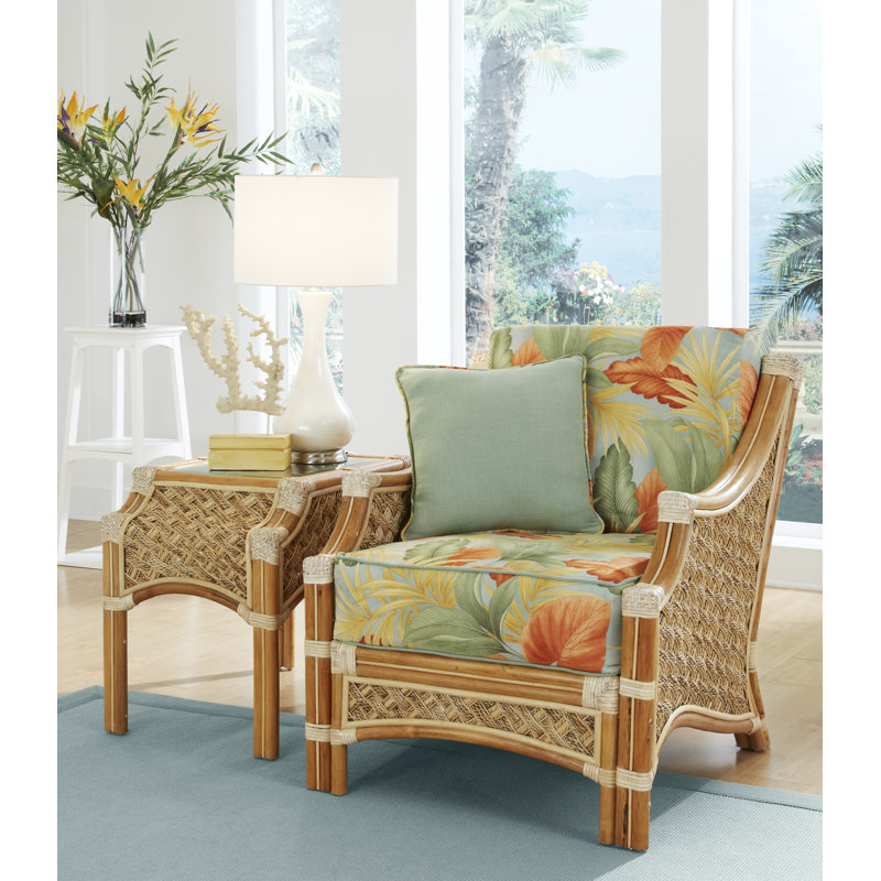 Schmitz Upholstered Armchair, Botanical Glow Polyester