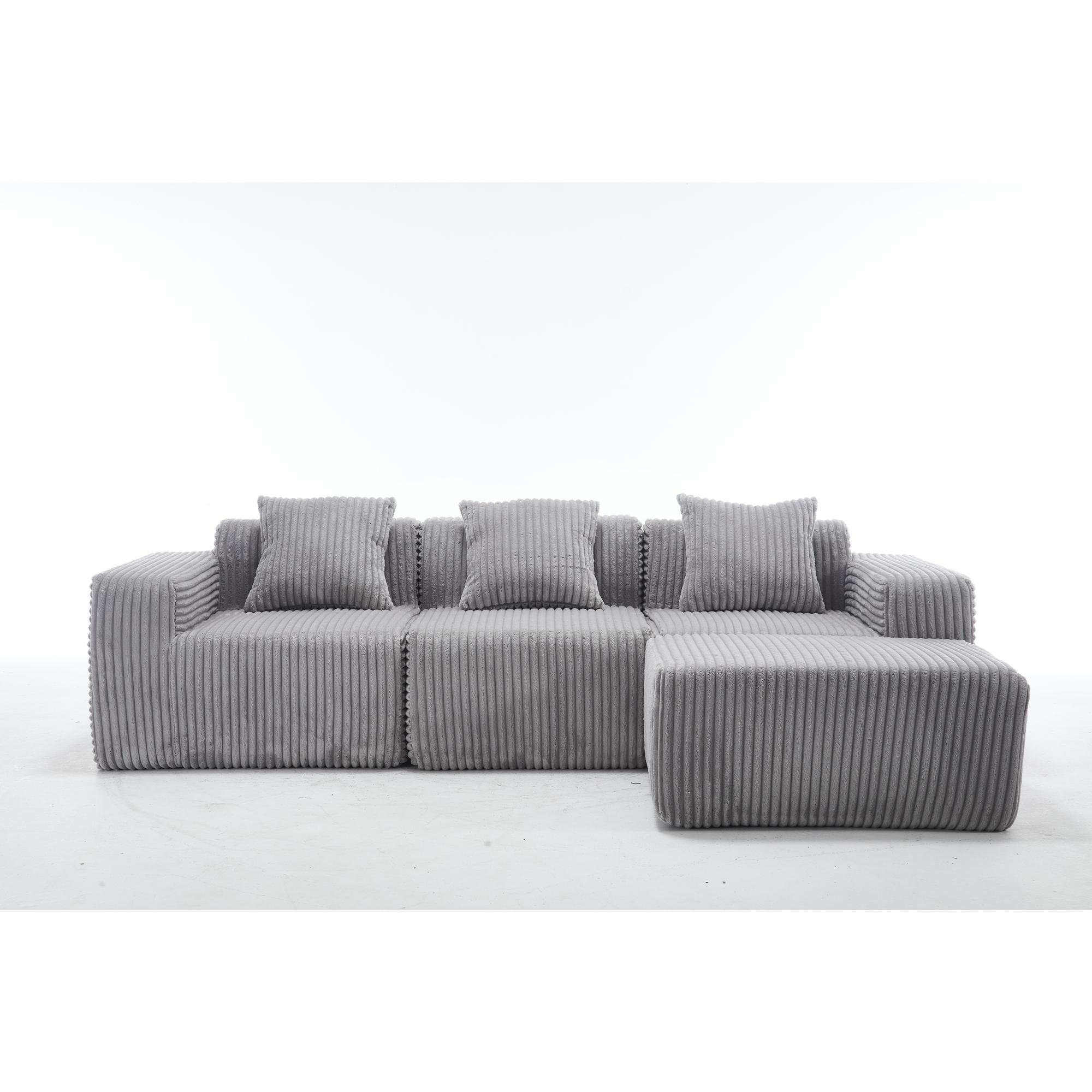 View of Latitude Run® Modern Minimalist Modular Sectional Sofa | Wayfair