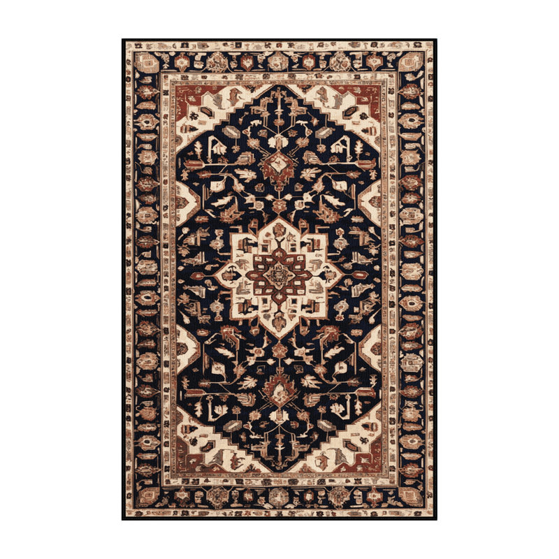 Tapis brun lavable à la machine, Rectangulaire 3 pi x 5 pi