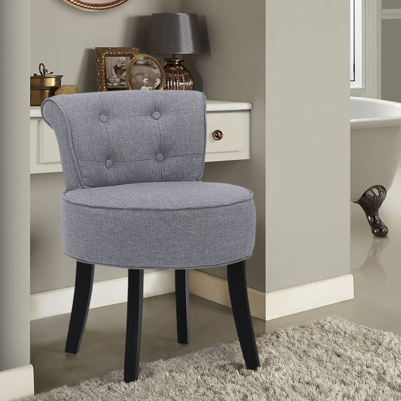 Manufactured Wood Accent Stool, Light Grey