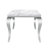 Tywona 70" Faux Marble Top Metal Base Dining Table-1626243947