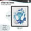 Imprimé d'éclaboussures de casque bleu sous verre, conception de Marcus Prime-896787746-896787744