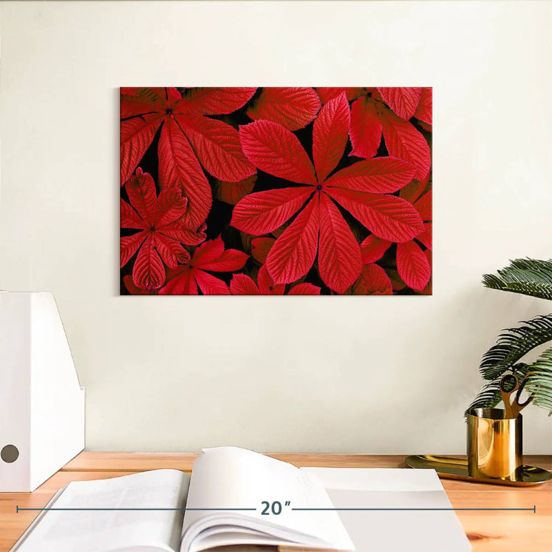 Harnek - feuillage d'automne rouge, H 8 po x l 12 po