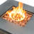 50000 28 - Inch Propane Gas Fire Pit Table With Lid, Rocks, And Rain Cover, Suitable For Casual Outdoor Dining Square Steel , Wrapped Body, Continuous Combustion, Patio