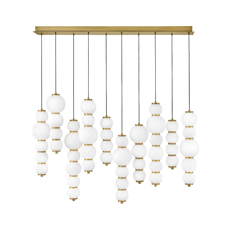 Trigo 1 - Light Steel LED Chandelier by Lisa McDennon