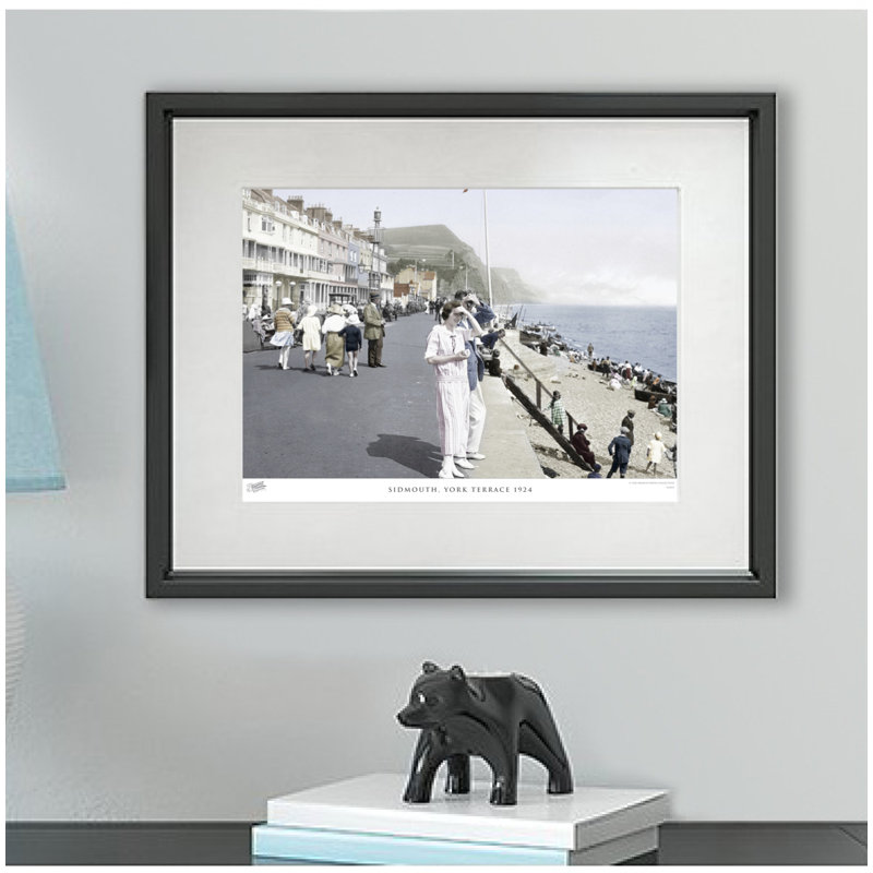 Sidmouth, York Terrace 1924 by Francis Frith - Single Picture Frame Print, 28cm H x 36cm W x 2.3cm D