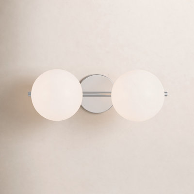 Vibi 2 Light Frosted Dimmable Vanity Light