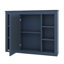 Armoire à pharmacie murale avec miroir, 6 tablettes ouvertes-1082555937