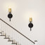  1-Light Black Armed Sconce (Set of 2)