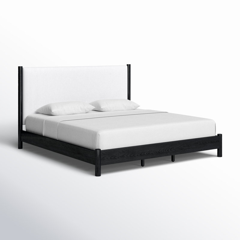 Kaplan Wood Bed, King, Black/Beige
