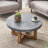 Modern Texture MDF Round Coffee Table - 31.4" Diameter.A Modern Retro Circular Coffee Table With A Diameter Of 31.4 Inches, Made Of MDF Material