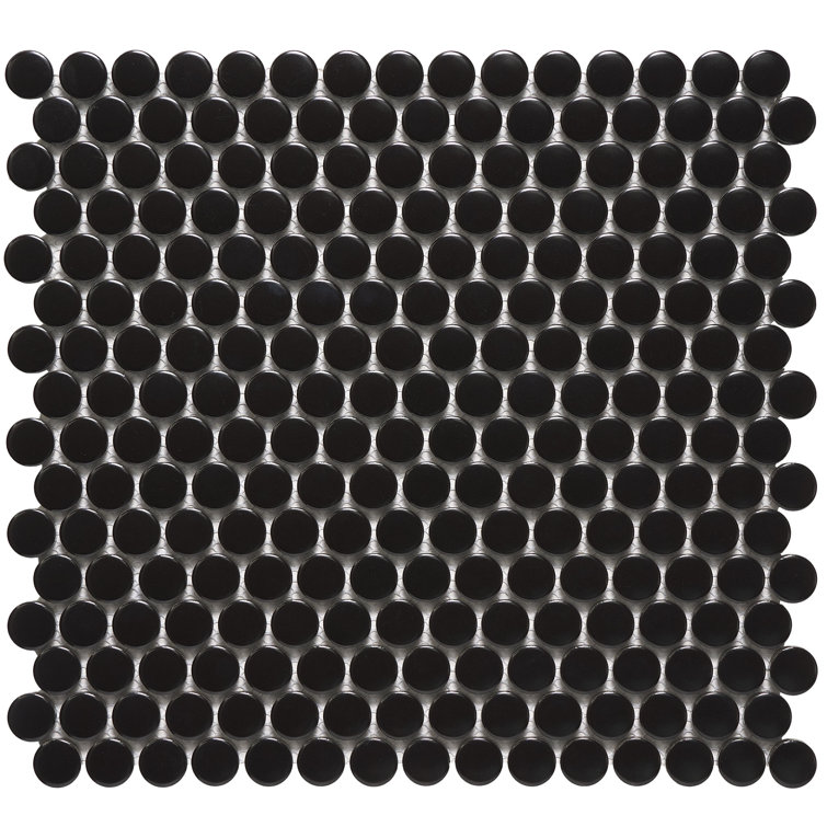 0.75" x 0.75" Porcelain Penny Round Mosaic Wall & Floor Tile