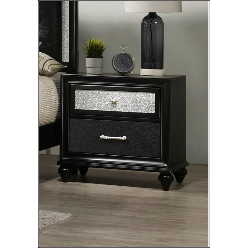 Mobilier de chambre à coucher de style moderne en bois avec table de chevet avec rangement spacieux et conception élégante pour une organisation efficace