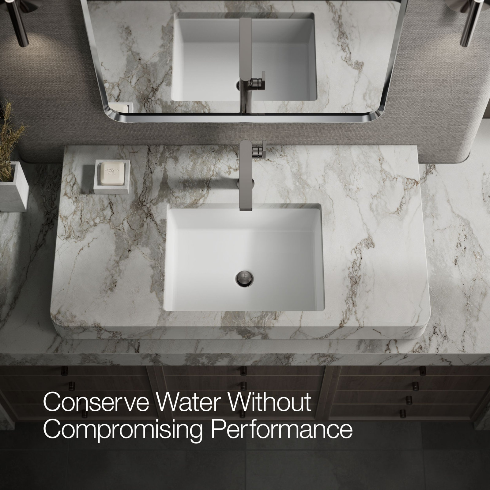 Composed Single Hole Bathroom Faucet with Drain Assembly, Vibrant Titanium