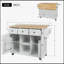 Chariot de cuisine polyvalent avec comptoir rabattable et rangement interne-94223937