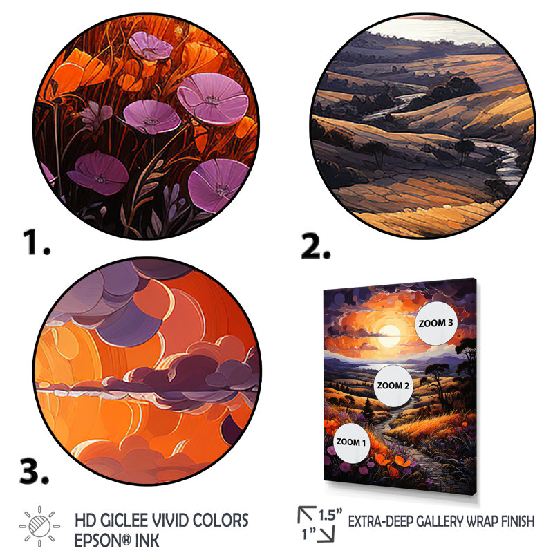 Lindoro Sunset Tangerine Twilight Patchwork II - imprimé, Cadre photo noir, H 40 po x l 30 po x P 1,5 po