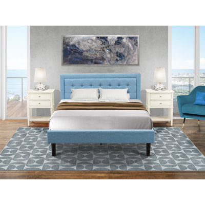 Amiyra Upholstered Platform 3 Piece Bedroom Set by Winston Porter