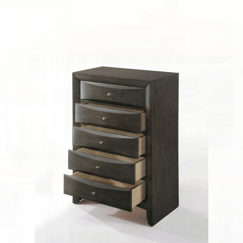 Commode de rangement en chêne, Gris
