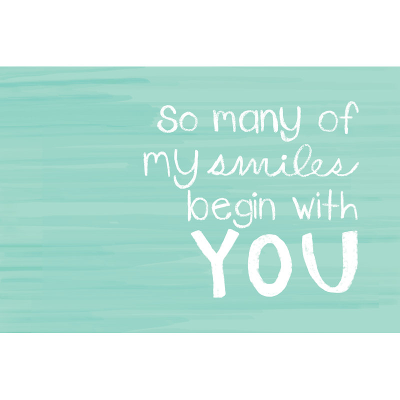 Smiles Begin With You - Wrapped Canvas Art Prints, 30cm H x 46cm W x 3.8cm D