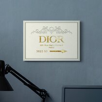 Dior Shopfront Wall Art Chrome Frame